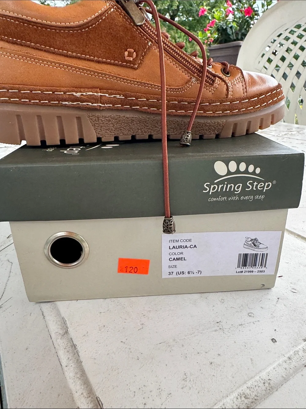 Spring Step women light brown Leather Chukka Boots with Side Zips